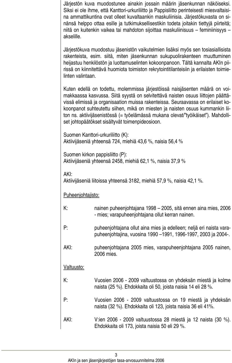 Järjestökuvasta on sinänsä helppo ottaa esille ja tutkimuksellisestikin todeta joitakin tiettyjä piirteitä; niitä on kuitenkin vaikea tai mahdoton sijoittaa maskuliinisuus feminiinisyys akselille.