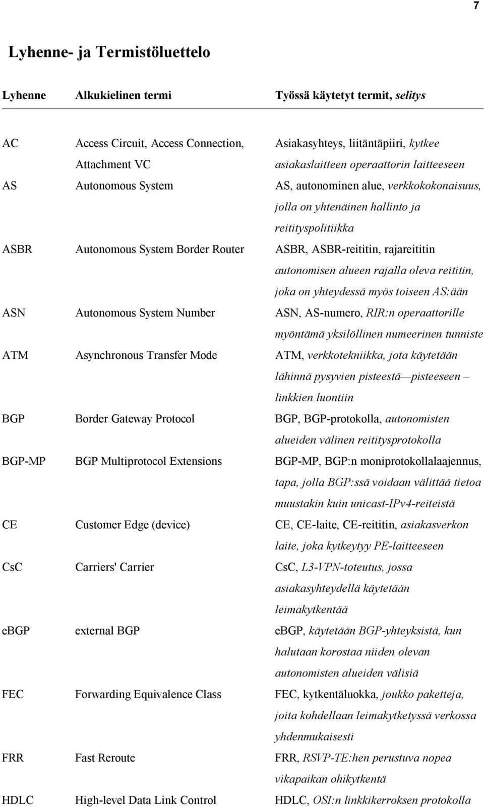 rajareititin autonomisen alueen rajalla oleva reititin, joka on yhteydessä myös toiseen AS:ään ASN Autonomous System Number ASN, AS numero, RIR:n operaattorille myöntämä yksilöllinen numeerinen