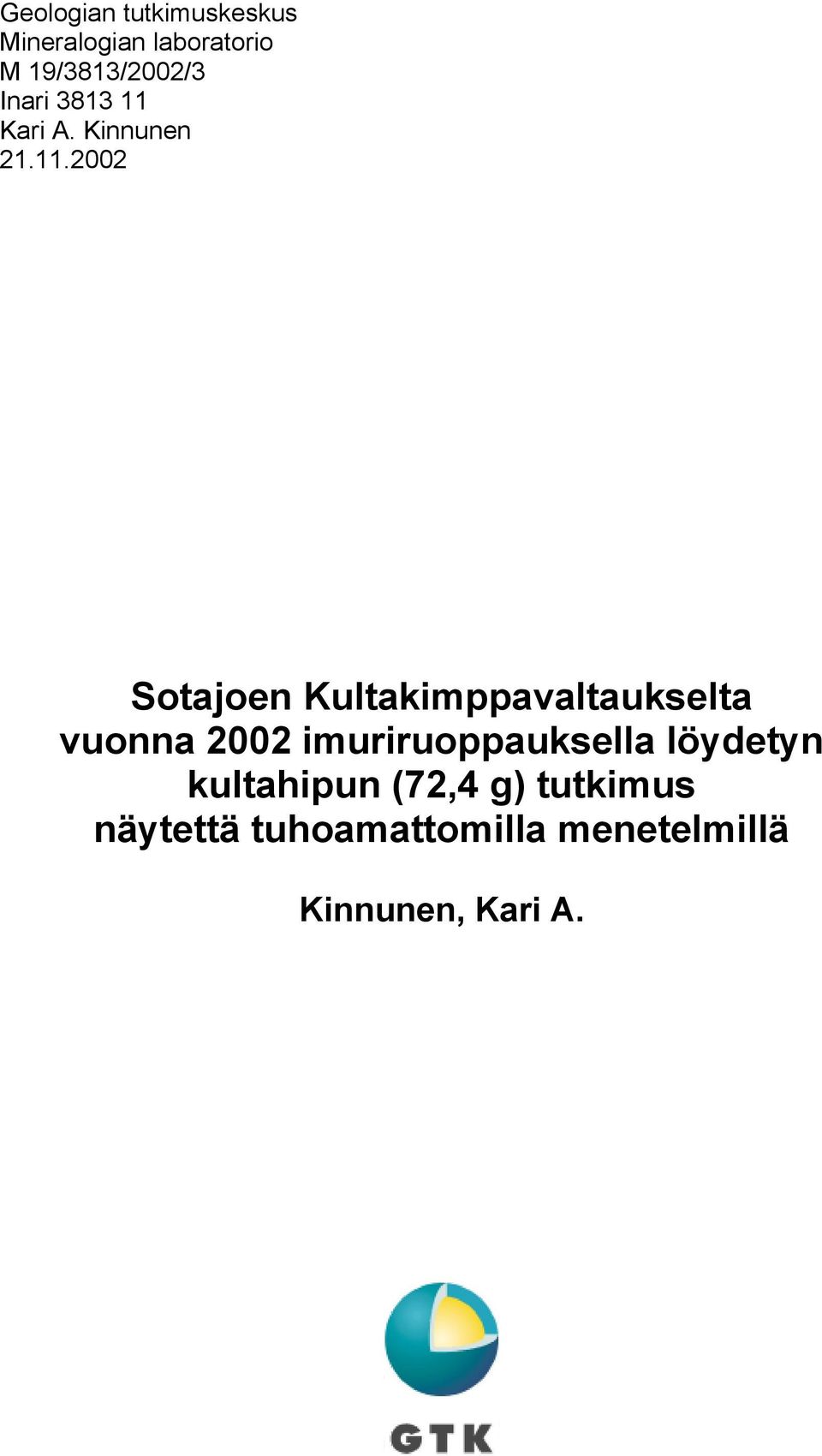 Kari A. Kinnunen 21.11.