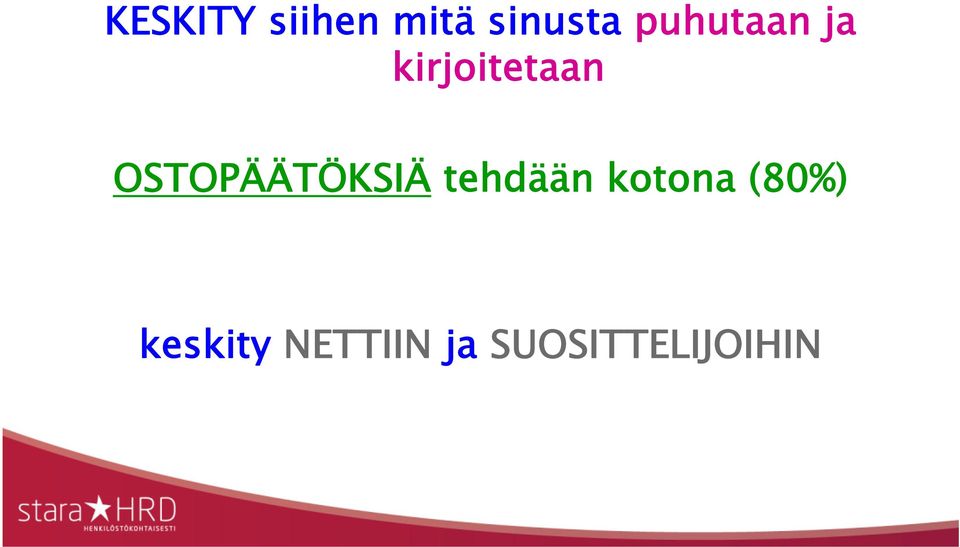 OSTOPÄÄTÖKSIÄ tehdään kotona