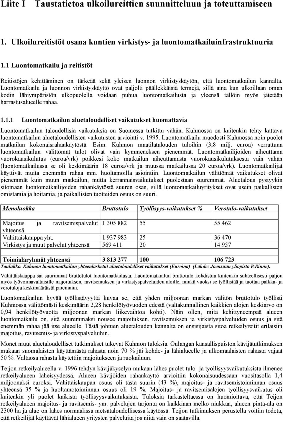 Luontomatkailu ja luonnon virkistyskäyttö ovat paljolti päällekkäisiä termejä, sillä aina kun ulkoillaan oman kodin lähiympäristön ulkopuolella voidaan puhua luontomatkailusta ja yleensä tällöin myös
