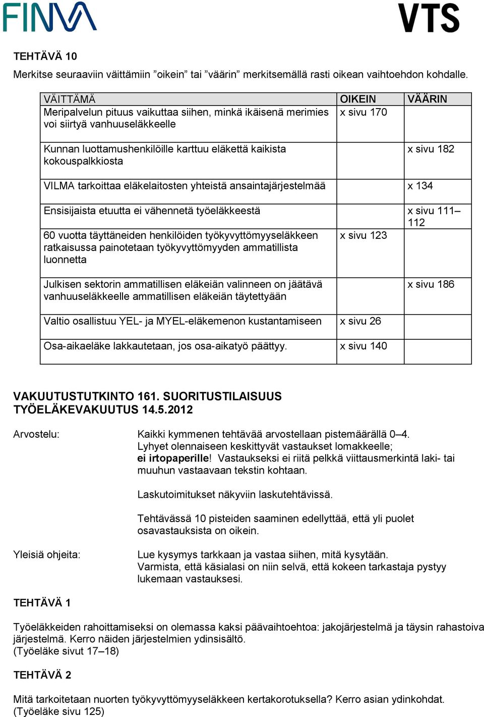 sivu 182 VILMA tarkoittaa eläkelaitosten yhteistä ansaintajärjestelmää x 134 Ensisijaista etuutta ei vähennetä työeläkkeestä x sivu 111 112 60 vuotta täyttäneiden henkilöiden työkyvyttömyyseläkkeen x