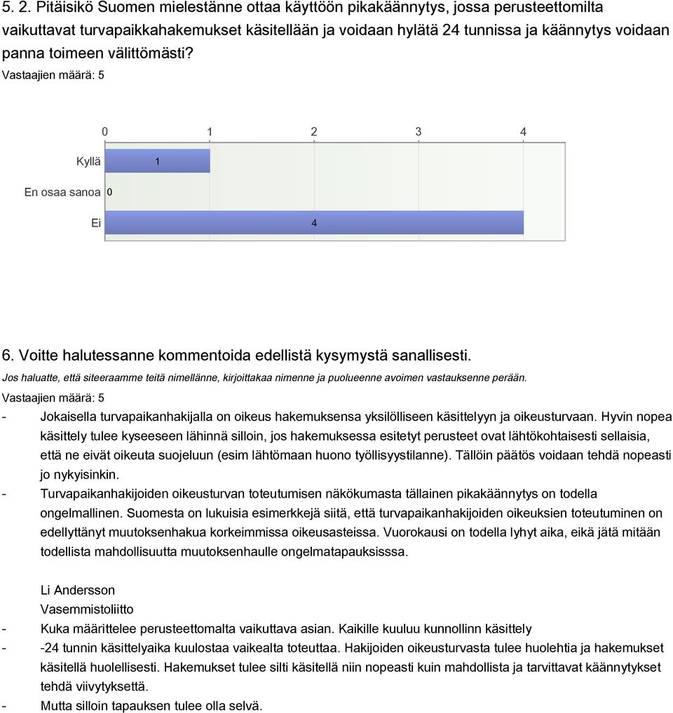 Jokaisella turvapaikanhakijalla on oikeus hakemuksensa yksilölliseen käsittelyyn ja oikeusturvaan.