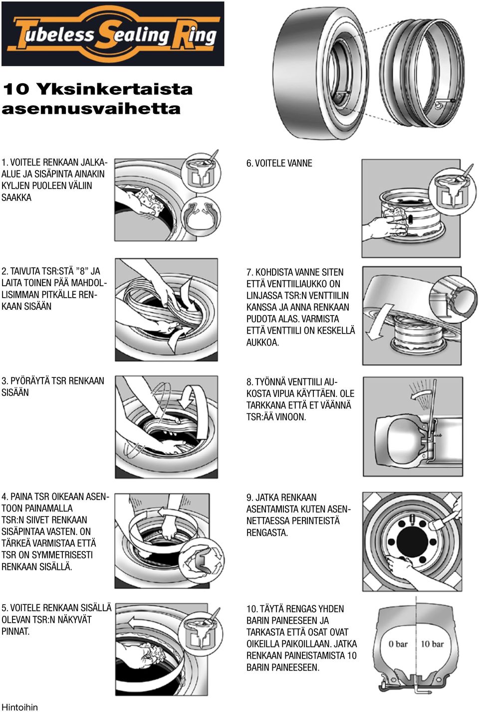 TAIVUTA TSR:STÄ 8 JA Industrial Tires LAITA TOINEN PÄÄ MAHDOL- Lift Up Your Business! LISIMMAN PITKÄLLE REN- KAAN SISÄÄN 2.