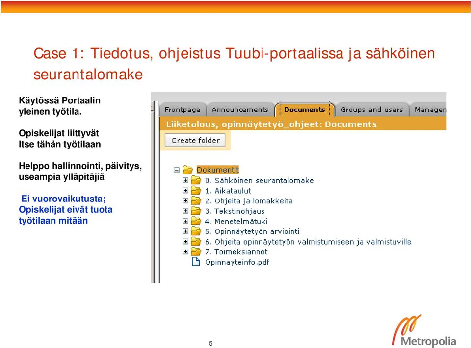 Opiskelijat liittyvät Itse tähän työtilaan Helppo hallinnointi,