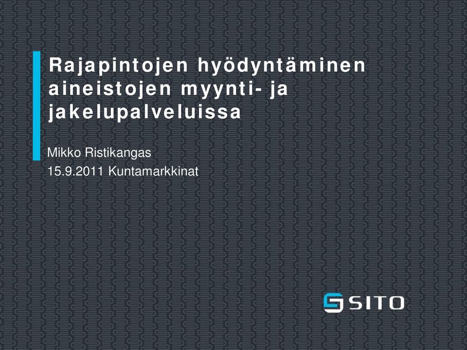 jakelupalveluissa Mikko