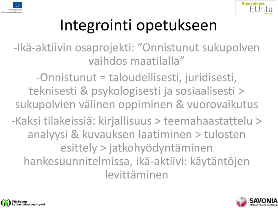 oppiminen & vuorovaikutus -Kaksi tilakeissiä: kirjallisuus > teemahaastattelu > analyysi & kuvauksen