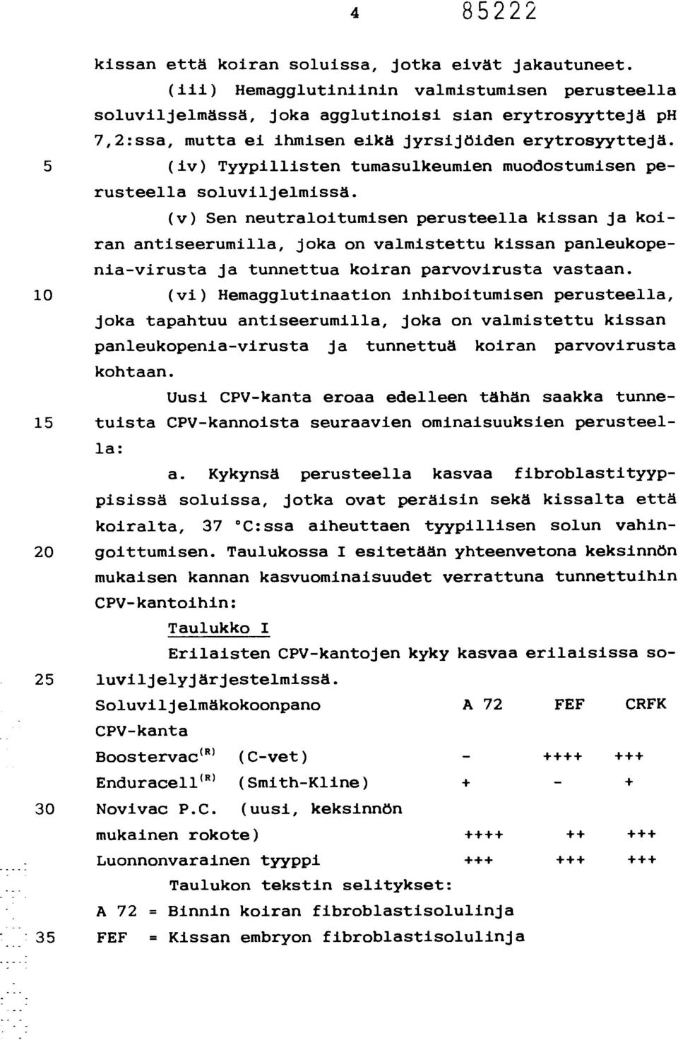 5 (iv) Tyypillisten tumasulkeumien muodostumisen perusteella soluviljelmissä.