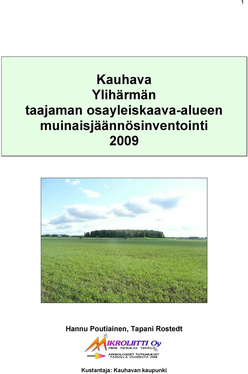 muinaisjäännösinventointi 2009