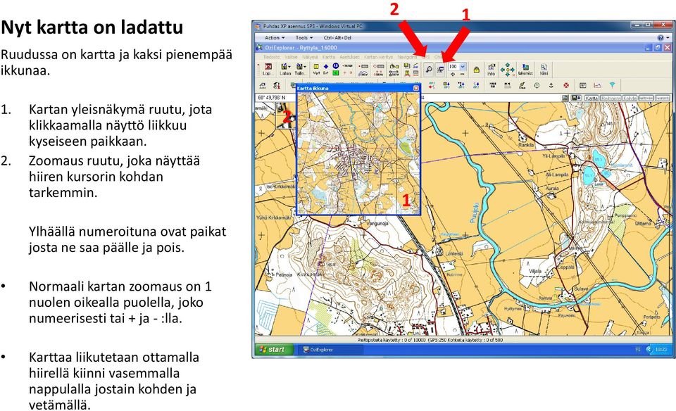 Zoomaus ruutu, joka näyttää hiiren kursorin kohdan tarkemmin.