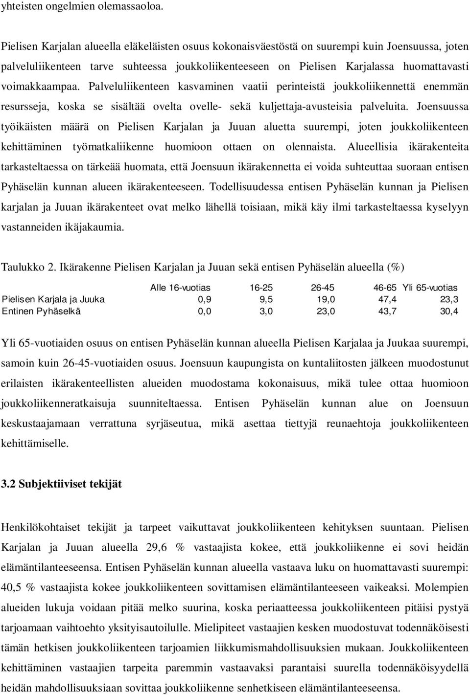 voimakkaampaa. Palveluliikenteen kasvaminen vaatii perinteistä joukkoliikennettä enemmän resursseja, koska se sisältää ovelta ovelle- sekä kuljettaja-avusteisia palveluita.