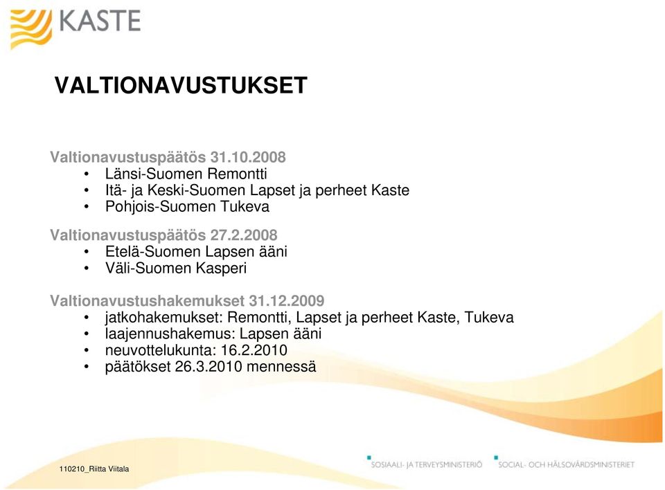 Valtionavustuspäätös 27