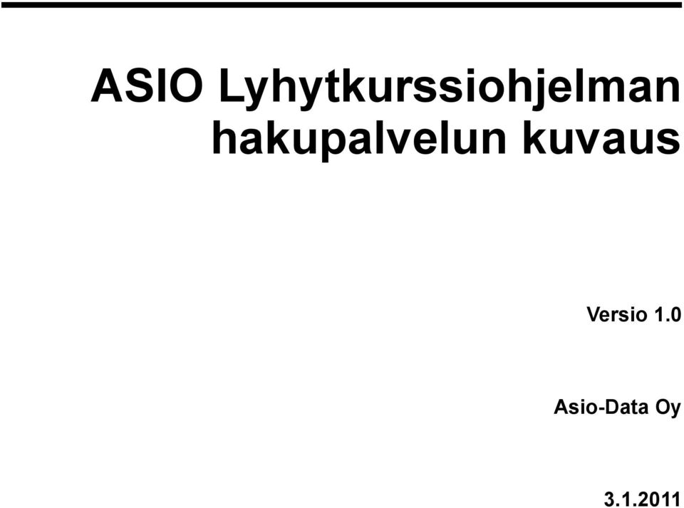 hakupalvelun kuvaus