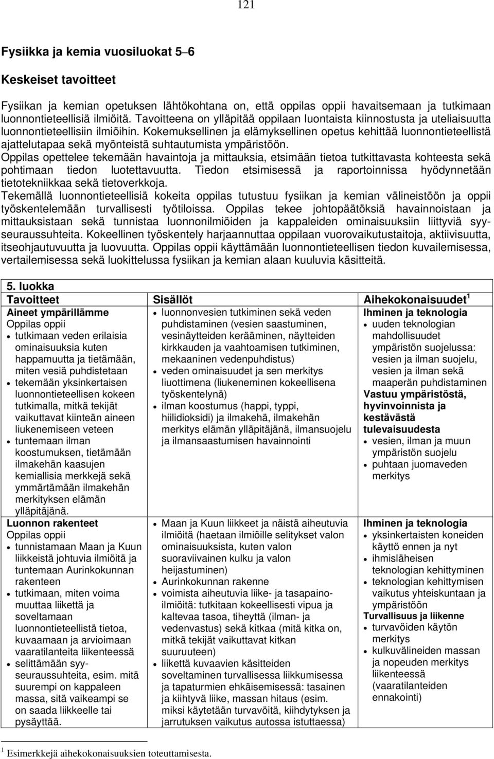 Kokemuksellinen ja elämyksellinen opetus kehittää luonnontieteellistä ajattelutapaa sekä myönteistä suhtautumista ympäristöön.