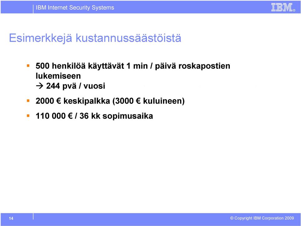 roskapostien lukemiseen 244 pvä / vuosi