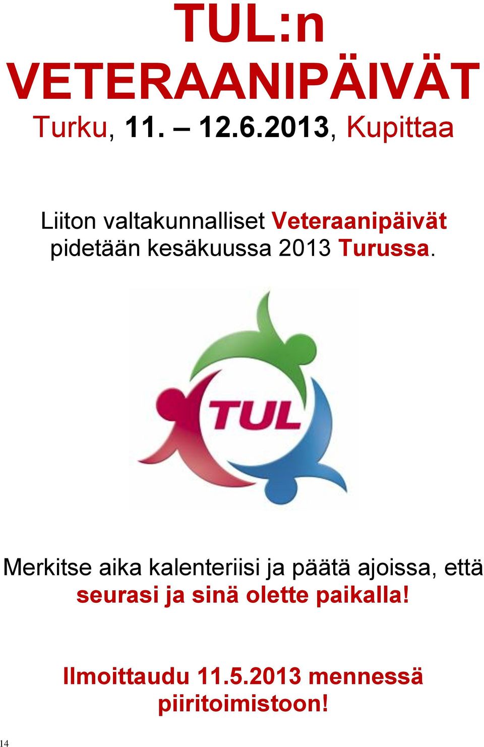 kesäkuussa 2013 Turussa.