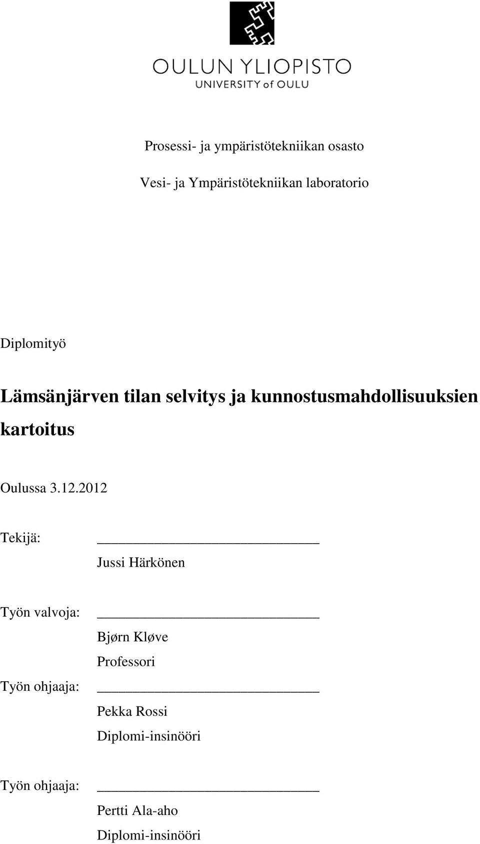 Oulussa 3.12.