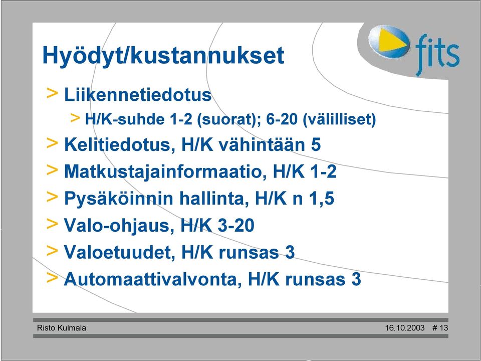 1-2 > Pysäköinnin hallinta, H/K n 1,5 > Valo-ohjaus, H/K 3-20 >