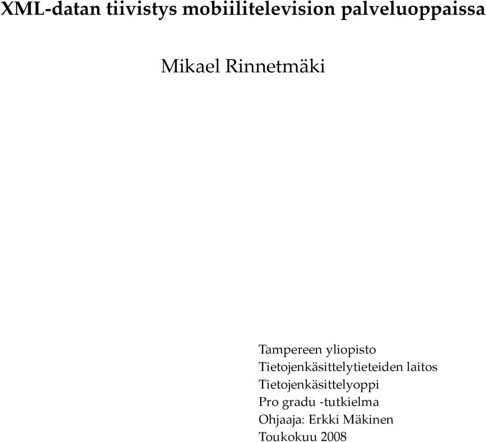yliopisto Tietojenkäsittelytieteiden laitos