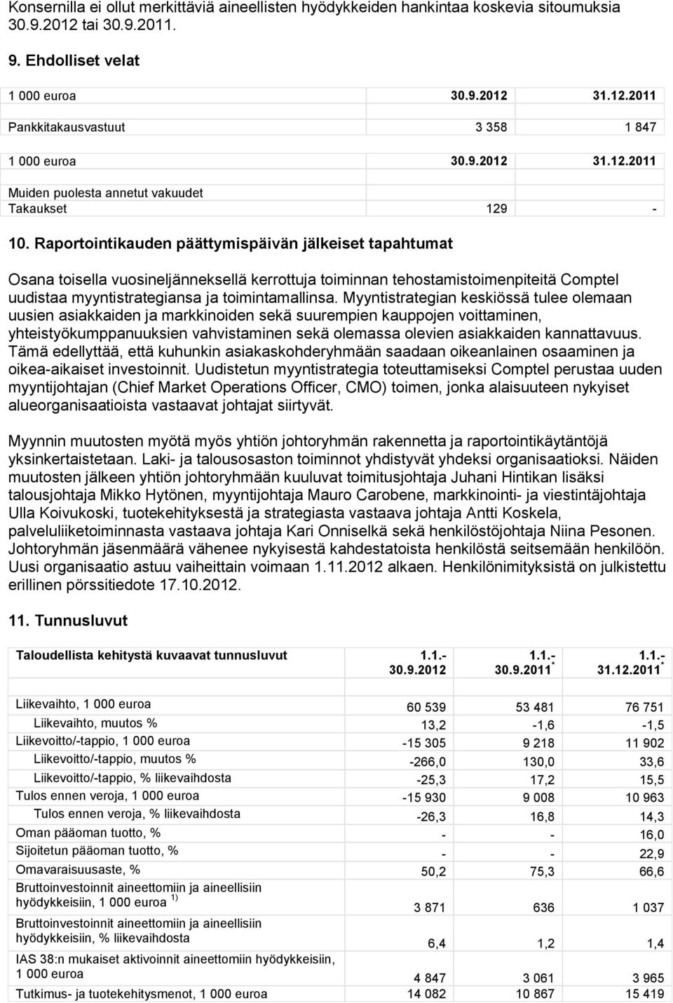 Raportointikauden päättymispäivän jälkeiset tapahtumat Osana toisella vuosineljänneksellä kerrottuja toiminnan tehostamistoimenpiteitä Comptel uudistaa myyntistrategiansa ja toimintamallinsa.