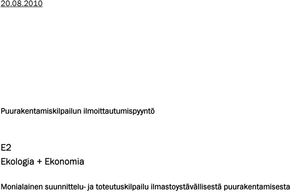 ilmoittautumispyyntö E2 Ekologia +