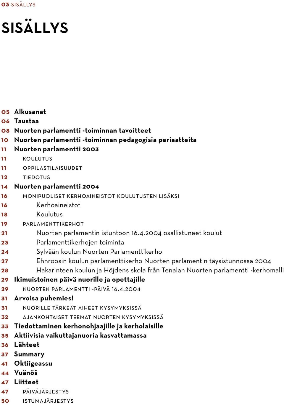 Nuorten parlamentti 2004 