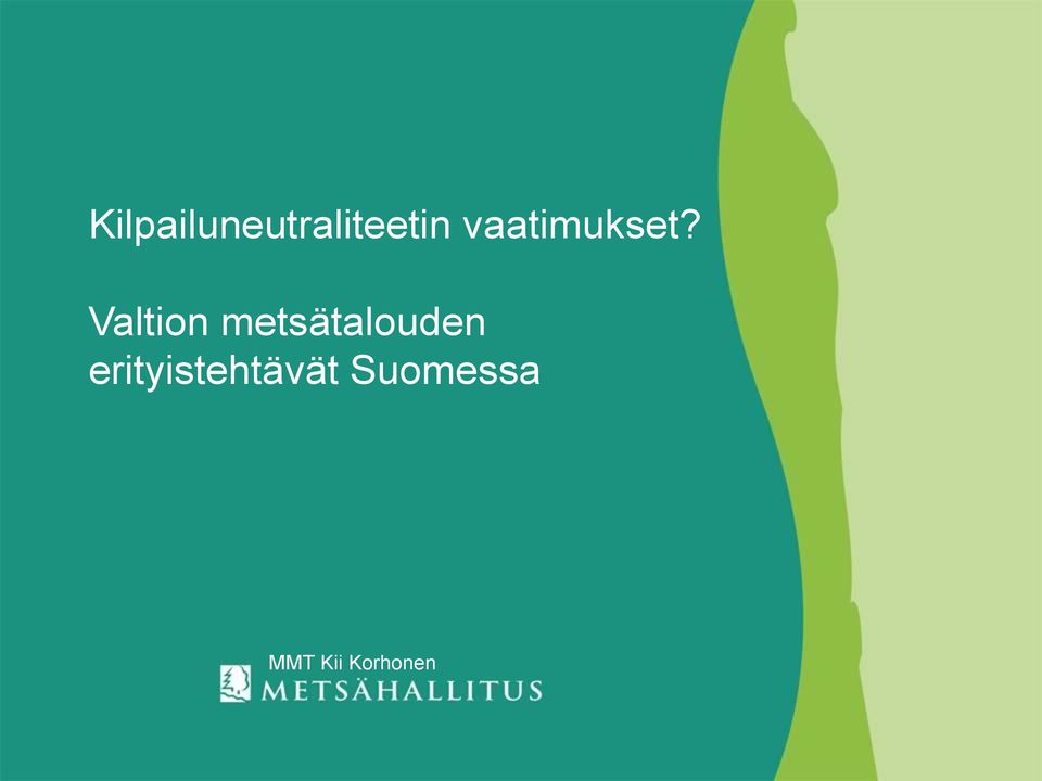 Valtion metsätalouden