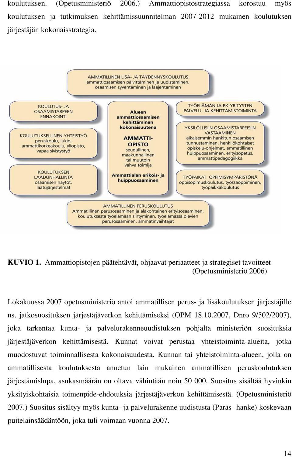 jatkosuosituksen järjestäjäverkon kehittämiseksi (OPM 18.10.2007, Dnro 9/502/2007), joka tarkentaa kunta- ja palvelurakenneuudistuksen pohjalta ministeriön suosituksia järjestäjäverkon kehittämisestä.