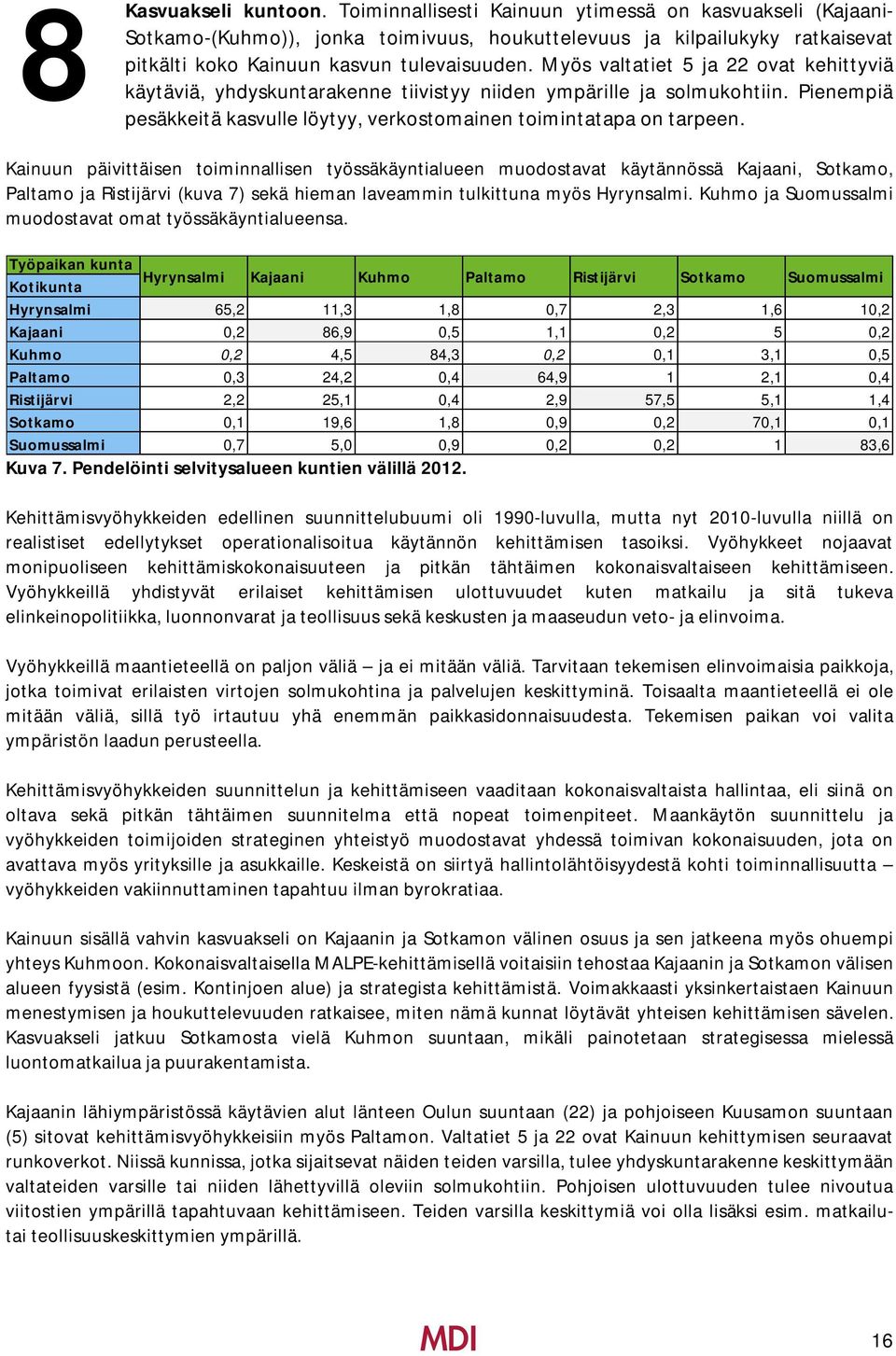 Myös valtatiet 5 ja 22 ovat kehittyviä käytäviä, yhdyskuntarakenne tiivistyy niiden ympärille ja solmukohtiin. Pienempiä pesäkkeitä kasvulle löytyy, verkostomainen toimintatapa on tarpeen.