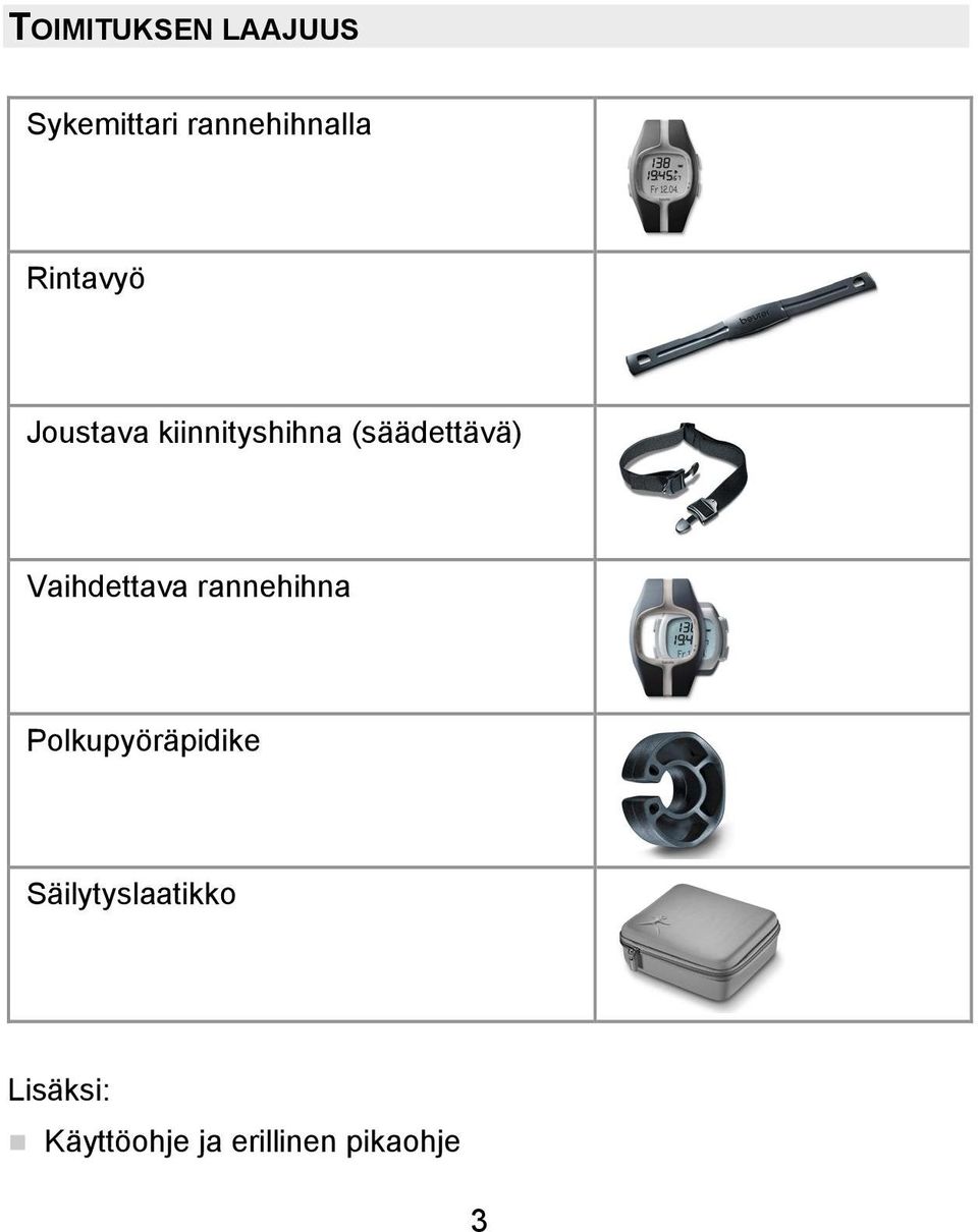 Vaihdettava rannehihna Polkupyöräpidike