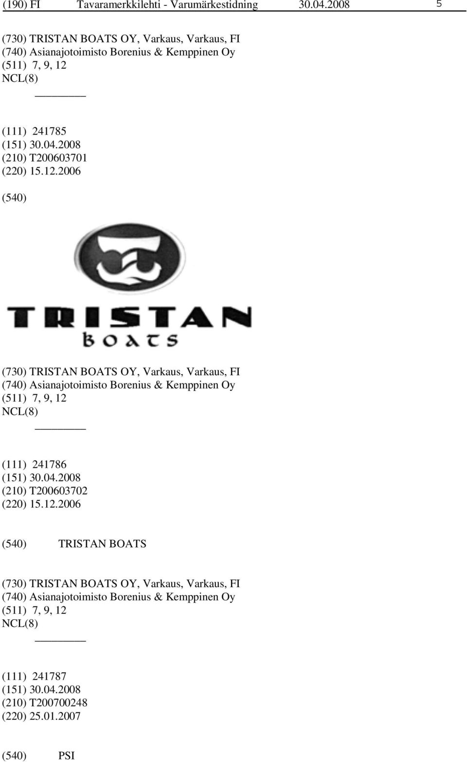 T200603701 (220) 15.12.