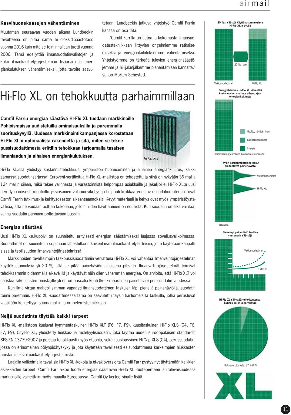 Lundbeckin jatkuva yhteistyö Camfil Farrin kanssa on osa tätä.