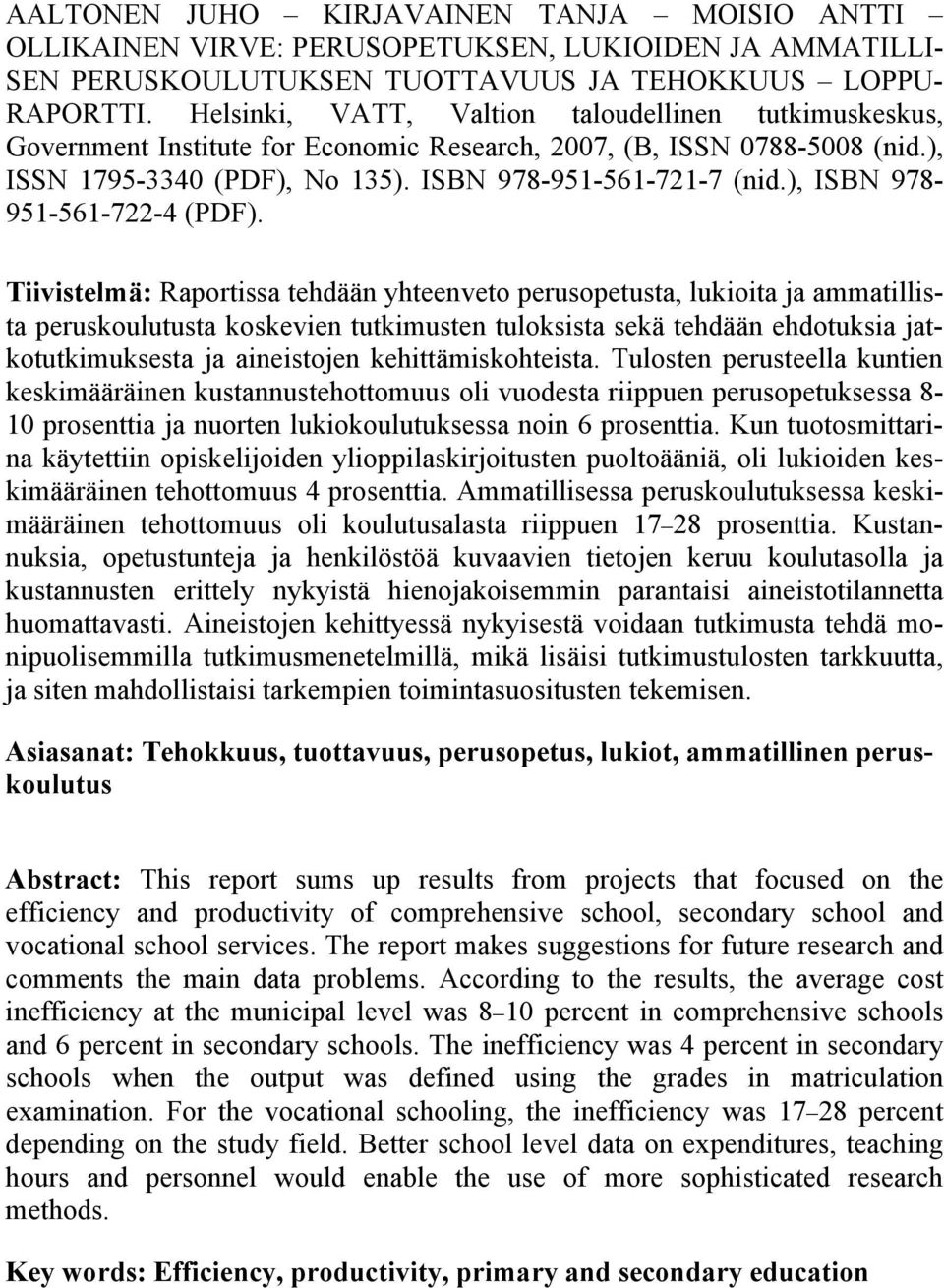 ), ISBN 978-951-561-722-4 (PDF).