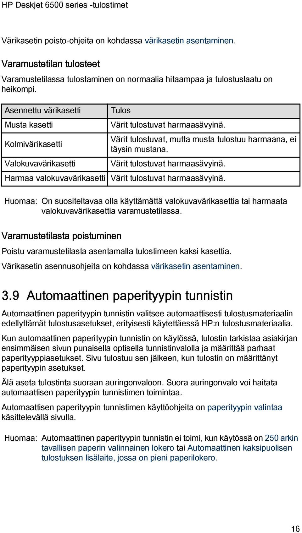 Värit tulostuvat harmaasävyinä. Harmaa valokuvavärikasetti Värit tulostuvat harmaasävyinä.