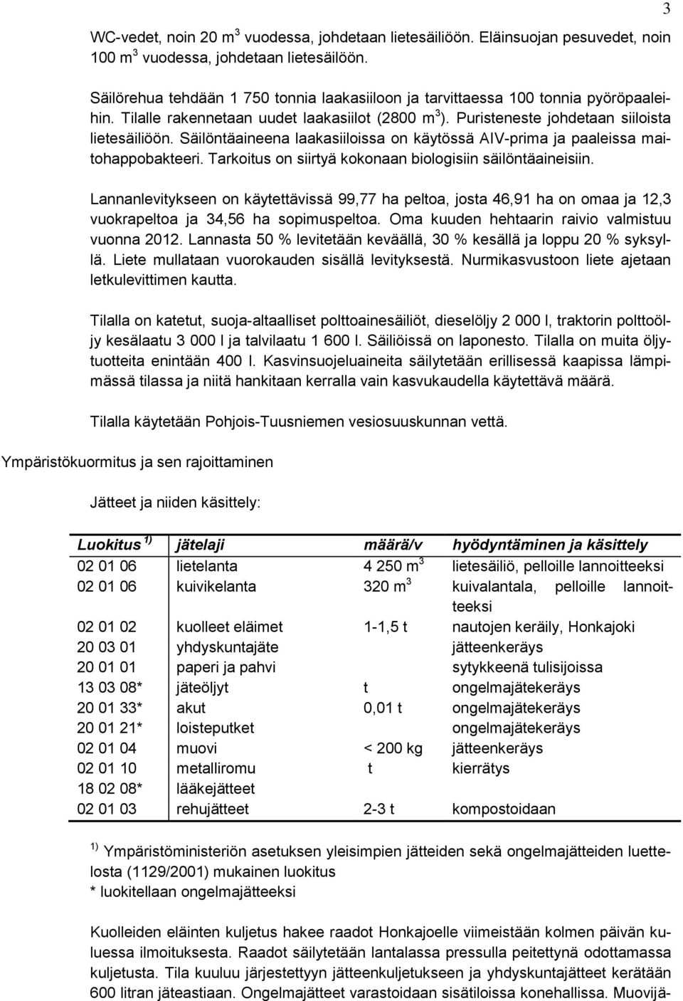 Säilöntäaineena laakasiiloissa on käytössä AIV-prima ja paaleissa maitohappobakteeri. Tarkoitus on siirtyä kokonaan biologisiin säilöntäaineisiin.