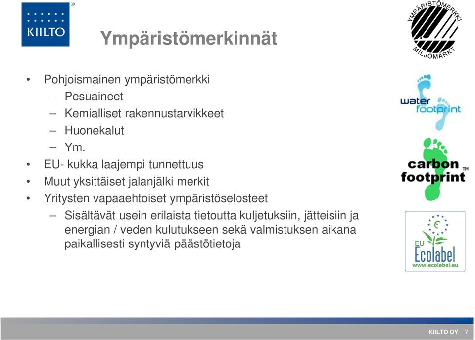 EU- kukka laajempi tunnettuus Muut yksittäiset jalanjälki merkit Yritysten vapaaehtoiset