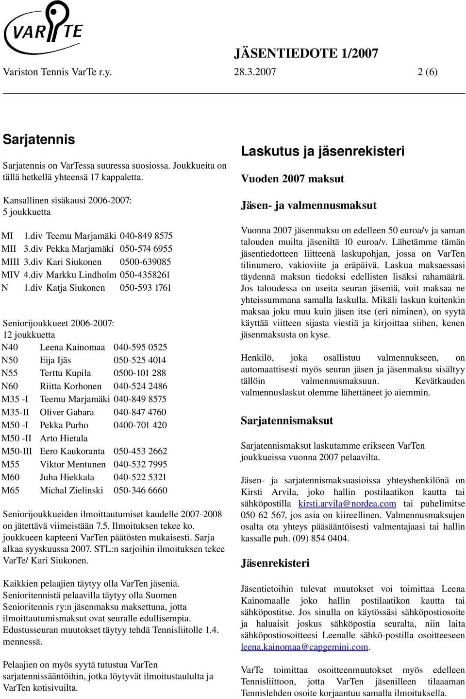 div Markku Lindholm 050 4358261 N 1.