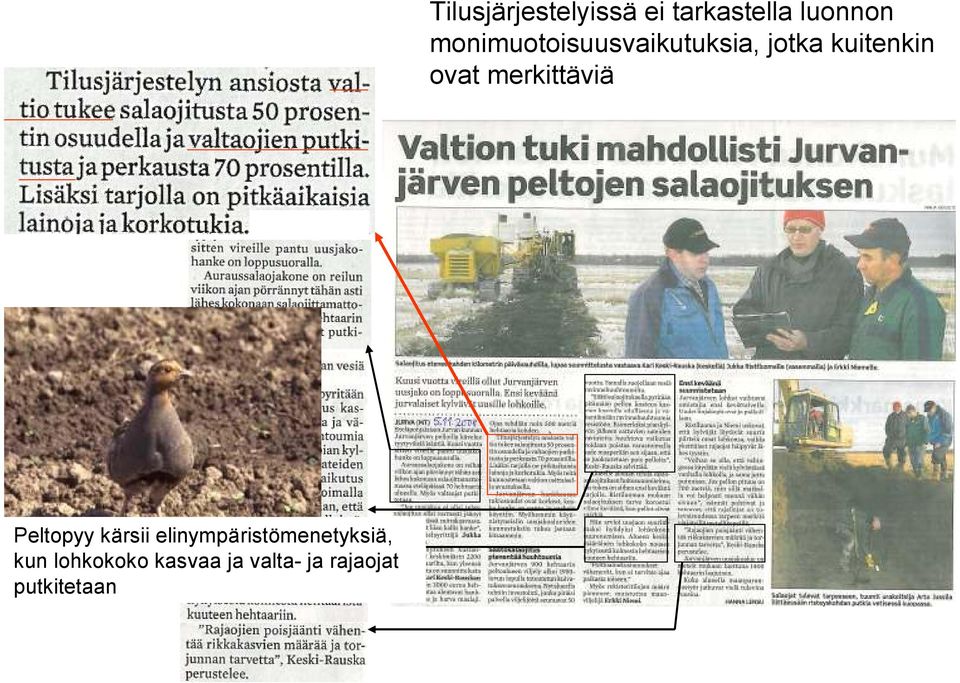 putkitetaan Tilusjärjestelyissä ei tarkastella