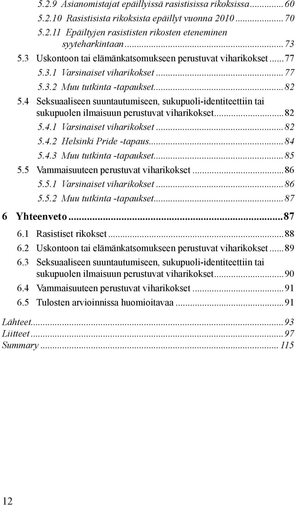 4 Seksuaaliseen suuntautumiseen, sukupuoli-identiteettiin tai sukupuolen ilmaisuun perustuvat viharikokset...82 5.4.1 Varsinaiset viharikokset...82 5.4.2 Helsinki Pride -tapaus...84 5.4.3 Muu tutkinta -tapaukset.