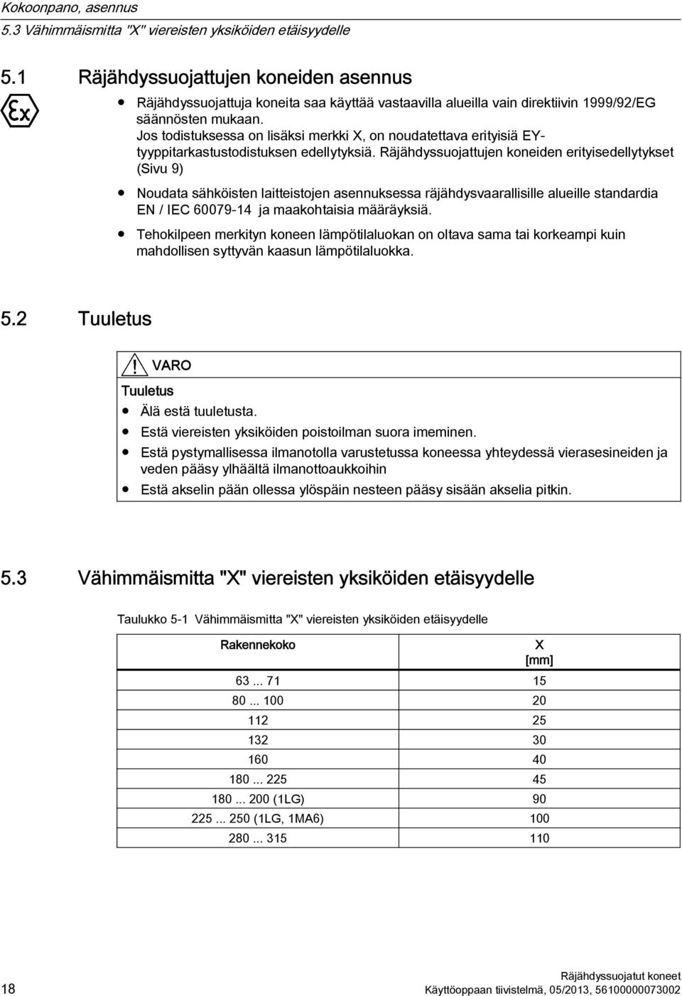 Jos todistuksessa on lisäksi merkki X, on noudatettava erityisiä EYtyyppitarkastustodistuksen edellytyksiä.