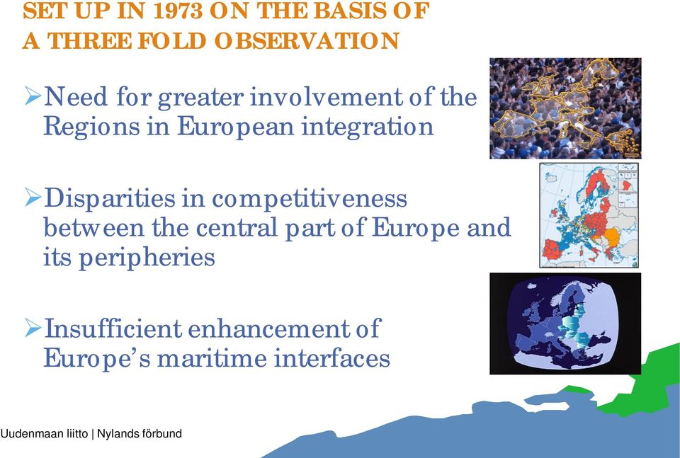 Disparities in competitiveness between the central part of Europe