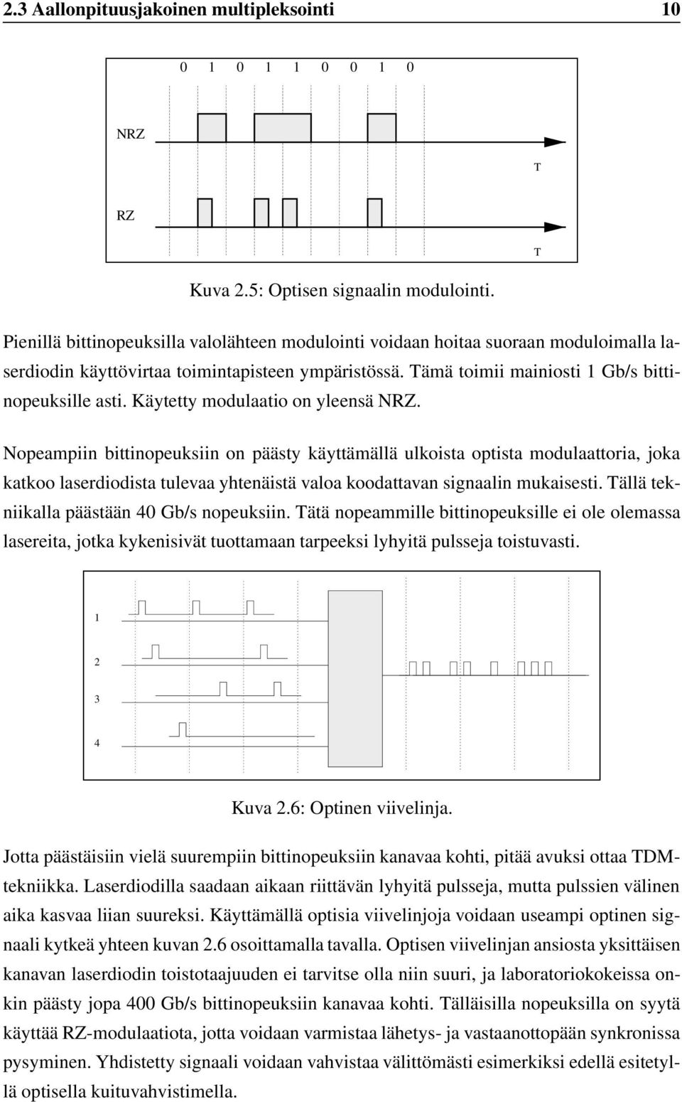 Käytetty modulaatio on yleensä NRZ.