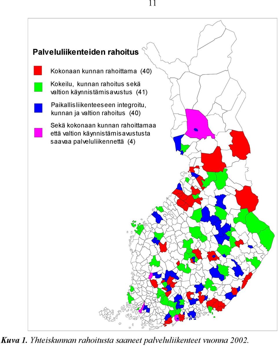 rahoitus (40) Sekä kokonaan kunnan rahoittamaa että valtion käynnistämisavustusta saavaa