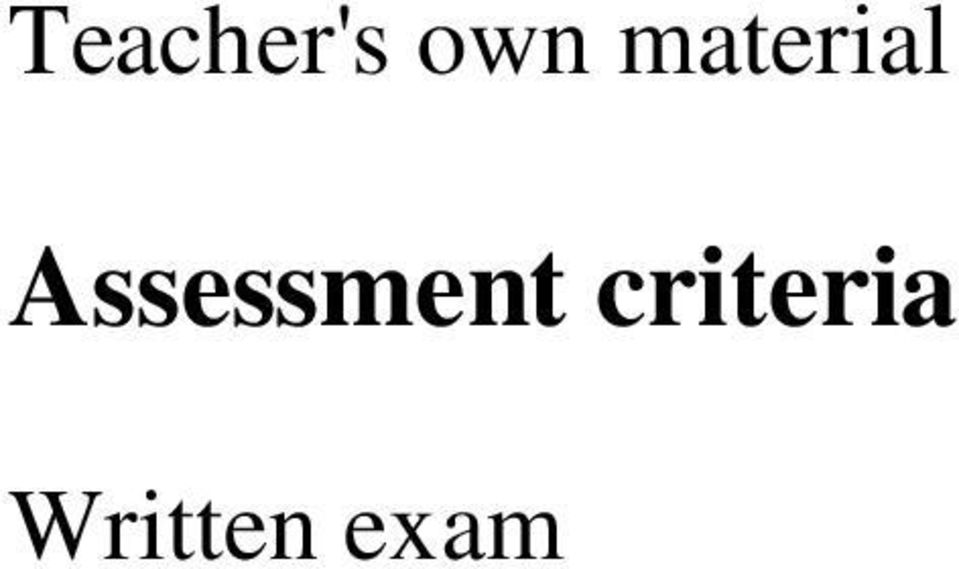 Assessment