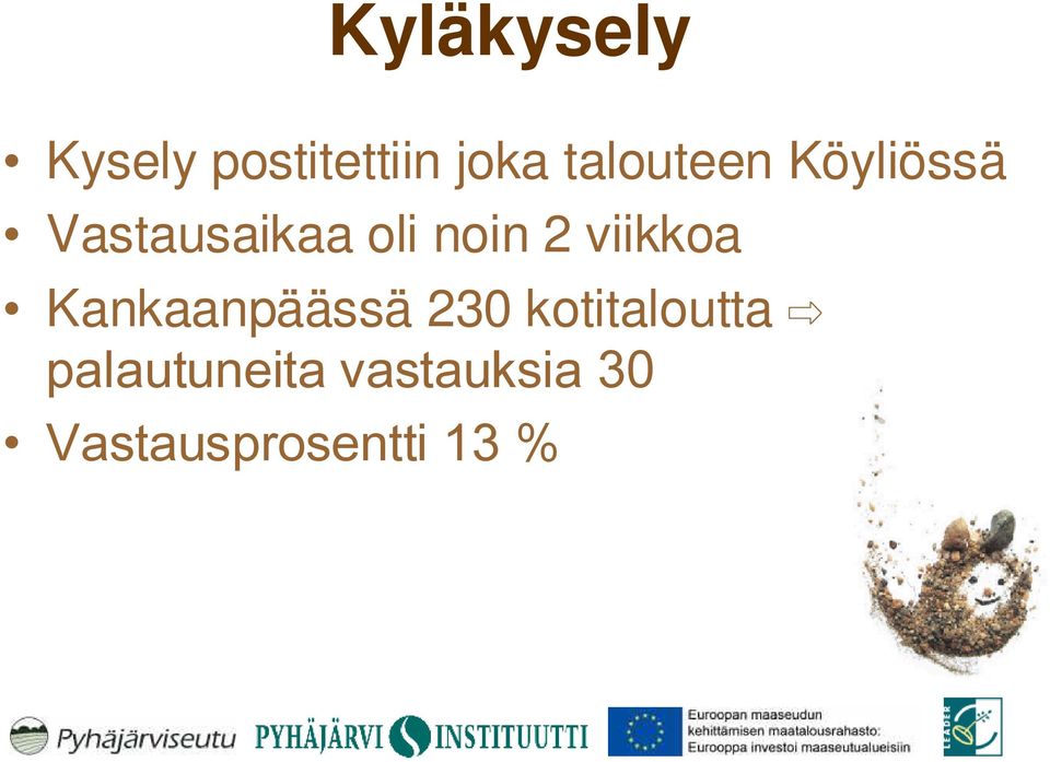 2 viikkoa Kankaanpäässä 230 kotitaloutta