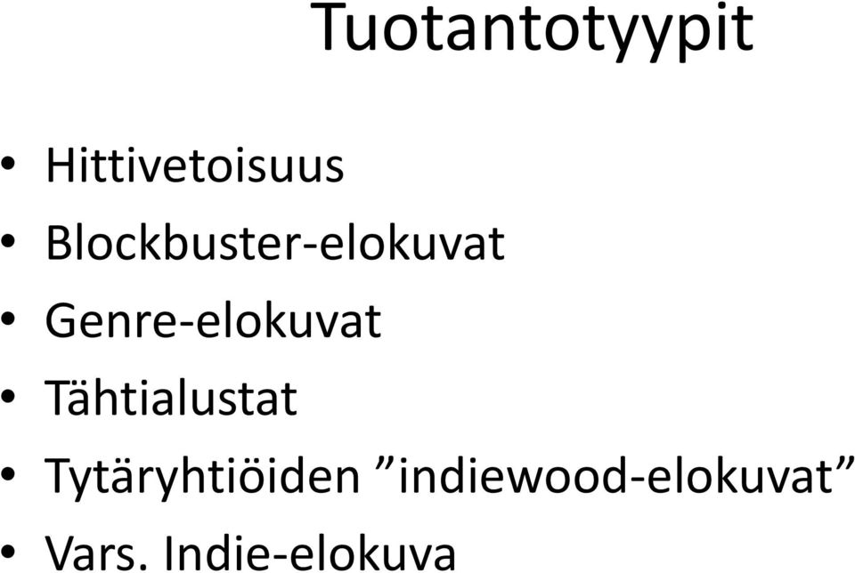 Genre-elokuvat Tähtialustat