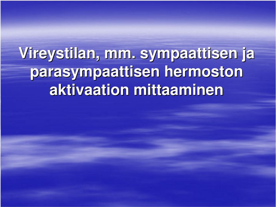 parasympaattisen