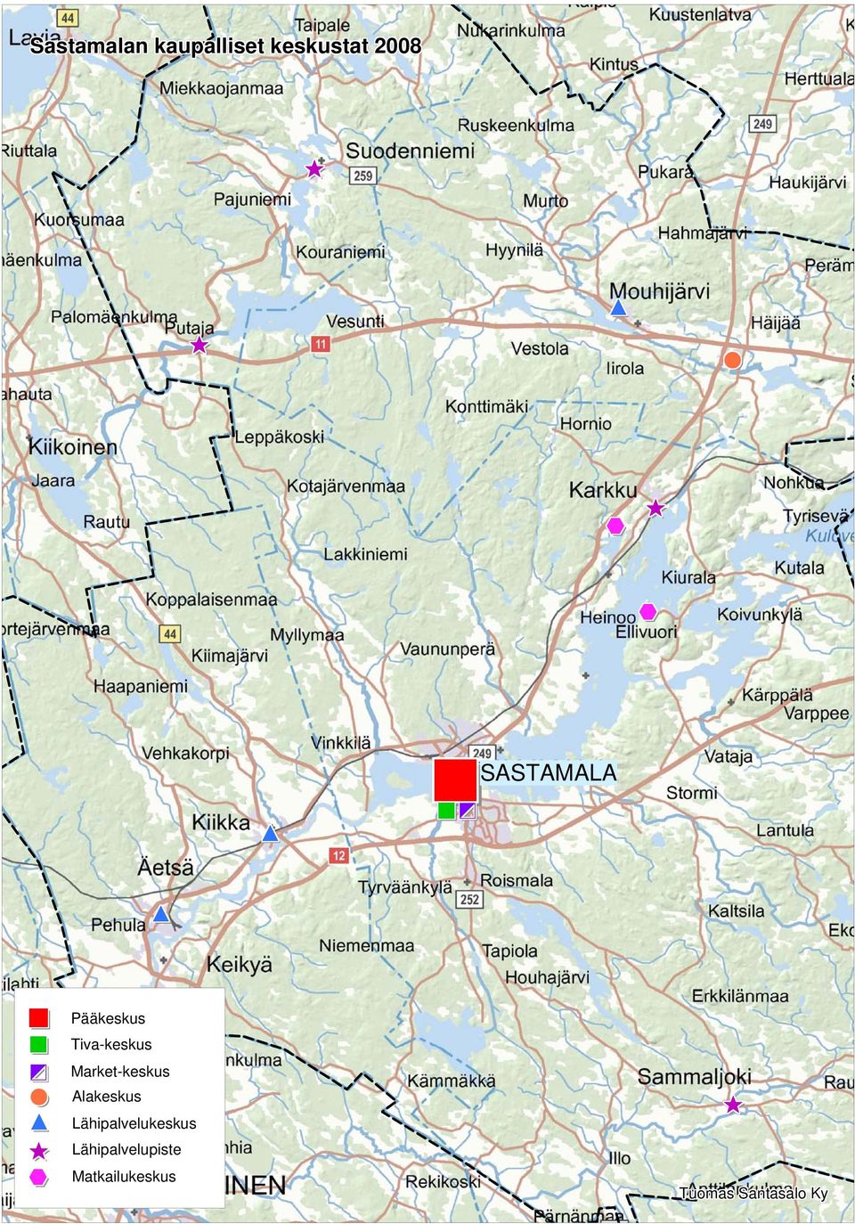 ! % ( f l q Pääkeskus Tiva-keskus Market-keskus