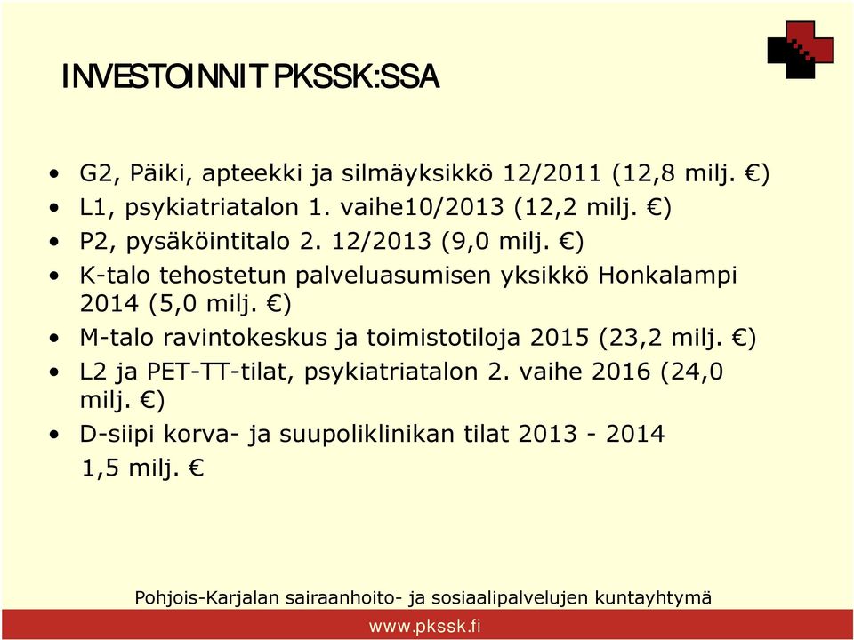 ) K-talo tehostetun palveluasumisen yksikkö Honkalampi 2014 (5,0 milj.