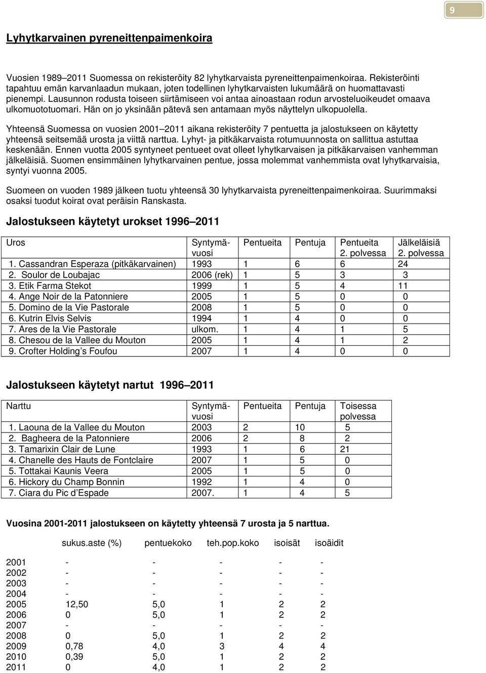 Lausunnon rodusta toiseen siirtämiseen voi antaa ainoastaan rodun arvosteluoikeudet omaava ulkomuototuomari. Hän on jo yksinään pätevä sen antamaan myös näyttelyn ulkopuolella.